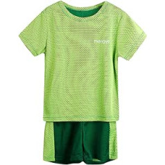 Zēnu tērpi Toddler Zēni Meitenes ar īsām piedurknēm Modes savārstījums Krāsa Elpojošs Tīkls Forši Topi Šorti 2 dab. Sporta tērpi Apģērbu komplekts Svētku apģērbs Zēns 74 g. (zaļš, 18–24 mēn.)