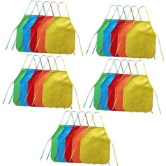 TOYANDONA 10 bērnu priekšauti iepakojumā, atkārtoti lietojamie priekšauti, bērnu priekšauti, bērnu krāsošanas priekšauti, krāsošanas priekšauti bērniem, dekoratīvie bērnu priekšauti, bērnu priekšauti, priekšauti, neausts audums