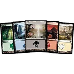 500 Magic: The Gathering Basic Lands - 100 of Each Land Type (Plains, Islands, Swamps, Mountains, Forests)