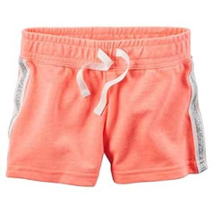 Carter's Baby Girls Sparkle Side Stripe Neon French Terry Shorts