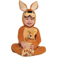 Krause & Sohn Children's Costume Kangaroo Jumpsuit Brown with Stuffed Animal Costume Fancy Dress Kangaroo Zoo