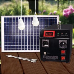 MAUK Solar Power Pack Station Powerpack pilns komplekts (saules panelis 25 W ar barošanas bloku 150 W) melns