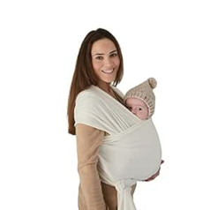 Mushie Baby Sling jaundzimušajiem un zīdaiņiem | 100% organiskā kokvilna | Ar integrētu somu | No 8-33 mārciņām | Elpojošs, lai izvairītos no pārkaršanas | Ziloņkauls