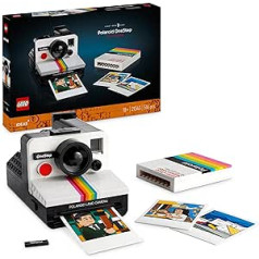 LEGO Ideas Polaroid OneStep SX-70 Instant Camera, Camera Model Kit for Adults, Creative Gift for Photographers for Building, Men and Women, Old Camera Model 21345