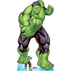 STAR CUTOUTS SC1618 Hulk Avengers Lifesize Lifesize kartona izgriezums ar Mini Plain