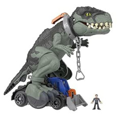 Fisher-Price Imaginext GWT22 Jurassic World Stack and Biting Action Giant Dinosaur, Apm. 40 cm dinozauru rotaļlieta ar gaismām, skaņām un darbību pirmsskolas vecuma bērniem no 3 gadiem