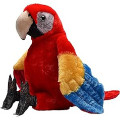 Wild Republic Artist Collection Scarlet Macaw Dāvana bērniem 38 cm plīša rotaļlietu pildījums, kas izgatavots no sagrieztām pārstrādātām ūdens pudelēm