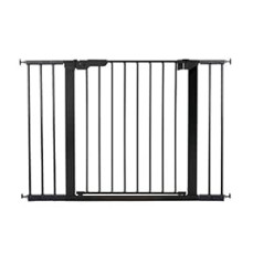 BabyDan Premier durų apsauginiai vartai / laiptų vartai užspaudimui, 105,5 - 112,8 cm - pagaminti Danijoje ir išbandyti TÜV GS, spalva: juoda