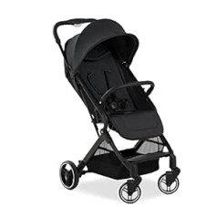Hauck Travel N Care Plus Travel Buggy with Reclining Function, Only 7.2 kg, UV Protection 50+, Maximum Load 25 kg (22 kg Child + 3 kg Basket), Small Foldable (Black)