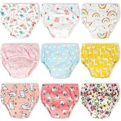 9 Pieces Potty Training Underwear for Girls Maximum Shape Potty Training Toilet Pants 2T 3T 4T