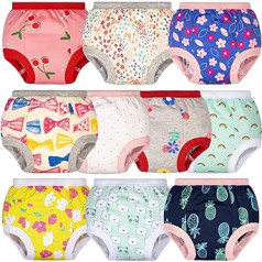 BIG ELEPHANT Baby Girls Training Pants for Toddlers Training Pants Pack of 10 12-24 Months