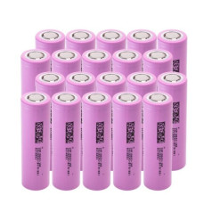 20x elementų baterija 18650 li-ion inr1865026e 3.6v 2600mah