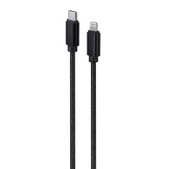 Gembird USB laidas cm - iki 8 kontaktų, tekstilinė pynė, kištukai su metaliniu apvalkalu, 1,8 m, įkrovimas/duomenų perdavimas, juodas