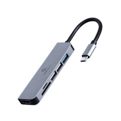 Vairāku portu adapteris usb-c 6in1, hdmi, usb 3.1, usb 2.0x2, karšu lasītājs