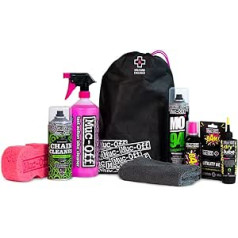 Muc-Off Ultimate Commuter Kit — svarīgi, lai uzturētu velosipēdu un aizsardzību pret pārdurumiem — iekļauts velosipēda tīrīšanas līdzeklis un BAM tūlītējs caurduršanas remonts