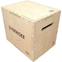 Synergee 3 vienā neslīdoša koka pliometriskā kaste lēciena treniņiem un kondicionēšanai