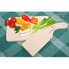 6 Picknick-Schneidebrettchen, 3X ca. 35 cm + 3X ca. 22 cm,SPÜLFEST*, Buffetplatten Holz Natur,als Bruschetta-Servierbrett, Brotzeitbrett mit Griff, Naturholz - Rotbuche unbehandelt, Picknickbrett, al