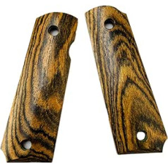 Aibote 1911 Pistol Grips Bocote Wood Custom DIY EDC Pistol Grips Full Size Fits Most Commander, Standard & Government 1911 Models