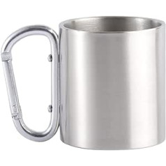 ABOOFAN Camping Equipment Metal Cup Climbing Cup Stainless Steel Calix Aluminium Alloy Cup for Outdoor Camping (Silver)