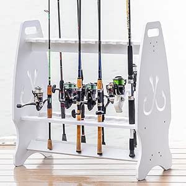 StoreYourBoard Fishing Rod Storage Rack 24 Rod Reels Weatherproof Indoor Outdoor