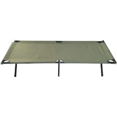 ChengBeautiful Folding Camping Bed Supports 200 kg Sleeping Bed Foldable Steel Frame Portable (Colour: Green, Size: 75 x 190 x 44 cm)