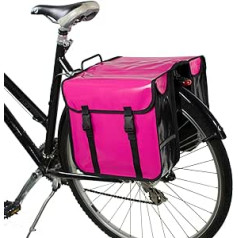 BikyBag Classic CW ūdensizturīgs velosipēda dubultsoma Velosipēdu soma Velosipēda iepirkumu soma (rozā)