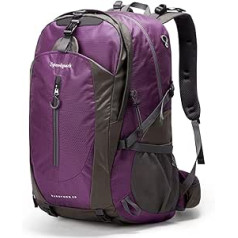 YTL Waterproof Hiking Backpack for Men Women 40L Lightweight Outdoor Bag Backpack Suitable for Travel and Camping, purple, Rucksack