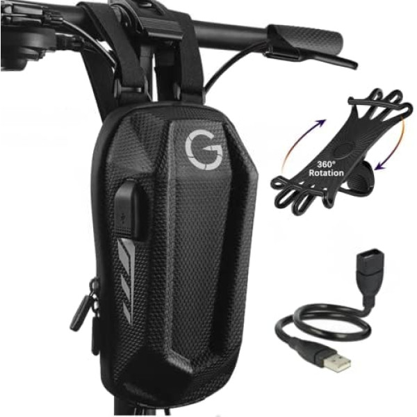 GRINADA® E-Scooter Bag Stūres stienis USB 2L 3L 4L E-Scooter Bag for Electric-Scooter, Soma for Scooter Stūres soma, E-Scooter Accessories, E-Scooter Stūres soma, Glabāšanas stūres elektriskais skrejritenis