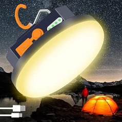 Aicharynic Camping Lamp, Ultra Bright 1000 Lumen LED Camping Lantern, USB Rechargeable with 4800 mAh, 4 Light Modes, Dimmable Tent Lamp, Portable Camping Light, Camping Light for Power Outages,