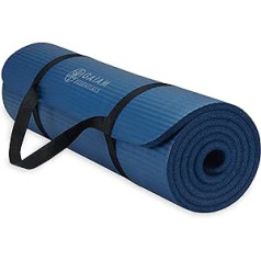 Gaiam Essentials biezs jogas paklājiņš fitnesa un vingrošanas paklājiņš ar viegli lietojamu jogas paklājiņa pārnēsāšanas siksnu, 72