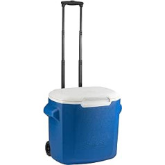 CAMPINGAZ Unisex Youth 28 QT veiktspēja ar riteņiem Heavy Duty Cool Box 26L ietilpība dzesēšana līdz 2 dienām zilā krāsā