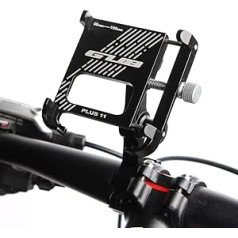 GUB PLUS11 velosipēda un motocikla tālruņa stiprinājums, alumīnija sakausējuma velosipēda tālruņa stiprinājums ar 360° rotāciju, regulējams XR Xs 7s 8 Plus, Samsung S7/S6/Note5/4 GPS stiprinājums no 4 līdz 6,8 collām