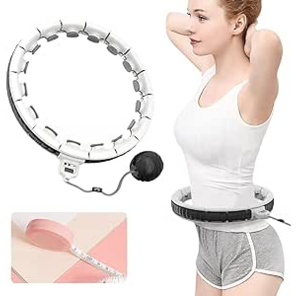 Pahajim Smart Fitness Hoop Adult svara zaudēšanai un fitnesa sporta regulējama stīpa ar automātisko spininga bumbu pieaugušajiem sievietēm un bērniem