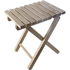 Beech Wood Folding Stool Camping Fishing Outdoor Picnic Portable 31.5 x 26 x 35 cm