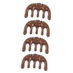 Sosoport Pack of 4 Masāžas Meridian Wooden Comb Matu ķemme vīriešiem Masāžas ķemme Galvas ķemme Vīriešu ķemmes matu sukas sievietēm Vīriešu ķemmes Koka ķemme sievietēm Instruments Sandalkoka Vīriešu cirtas