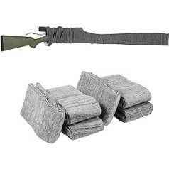 Allen Company Knit Gun rūsas necaurlaidīga silikona savelkamās aukliņas aizdares zeķe šautenēm/skrošu bisēm ar vai bez šautenes tēmekļa, 52 collas (1 un 3 iepakojumā)