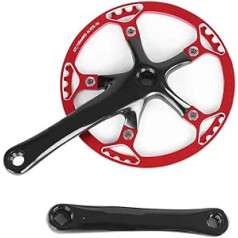 Tbest Crankset Velosipēdu kloķis Viena ātruma kloķis, Velosipēda kloķis 170 mm Kalnu velosipēda ceļa MTB ķēdes ķēžu komplekts 45T / 47T