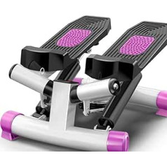 CYSHAKE Horizontal Stepper Mini Stepper Multifunkcionāls Mute Swing Side Stepper Velotrenažieris ar Savelkamām Auklām Kaloriju un Soli Fitnesa Aprīkojums Mājas Sportam, Līdz 150 kg Mini Stepper