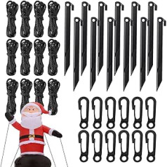 Yard Blow Up Stakes | Blast Inserts and Tether Ropes - Durable Blast Stakes and Straps with Hooks for Christmas Stakes Ewoke