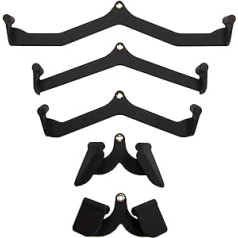 BalanceFrom Cable Machine Attachments 5 Piece Combo Black