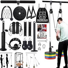 Skriemeļu Fitness Professional Uzlabota svara skriemeļu sistēma LAT Pull Down Biceps Curl Triceps Arm Training Svara Plākšņu sistēma Papildu aprīkojums mājas DIY sporta zālei