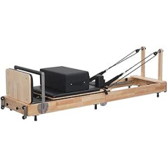 Homesally Pilates Reformer Machine Gumijas Koka Pilates Gulta Vingrinājumi Spēka treniņš Salokāms Reformer Aprīkojums Studijai Mājas Trenažieru zāle Jogas Treniņam Mute Pilates Krēsls