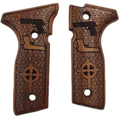 ZIB GRIPS Beretta Stoeger pistoles rokturim, roku darbs no valriekstu koka, Dracarys Pattern r2 (Ars.03)