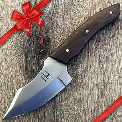 Hobby Hut HH-904 | 420C Stainless Steel 19.05 cm Hunting Knife with Sheath | Walnut Wood Handle | Fixed Blade Knife | Designed for Skinning, Camping