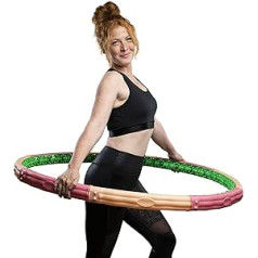 HOOPOMANIA Hula Hoop pieaugušajiem [0,72–3,1 kg] Hula stīpa svara zaudēšanai — masāžas stīpa