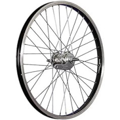 Taylor Wheels 20 collu velosipēda aizmugurējo riteņu paliktnis Nirosta 406-19 melns/sudrabs