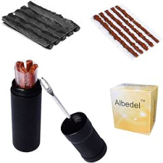 Albedel 15 Strips Tubeless Tyre Plug Tool Repair Tyre for MTB Road Bikes (5 x 1.5mm + 5 x 2.5mm + 5 x 3.5mm)