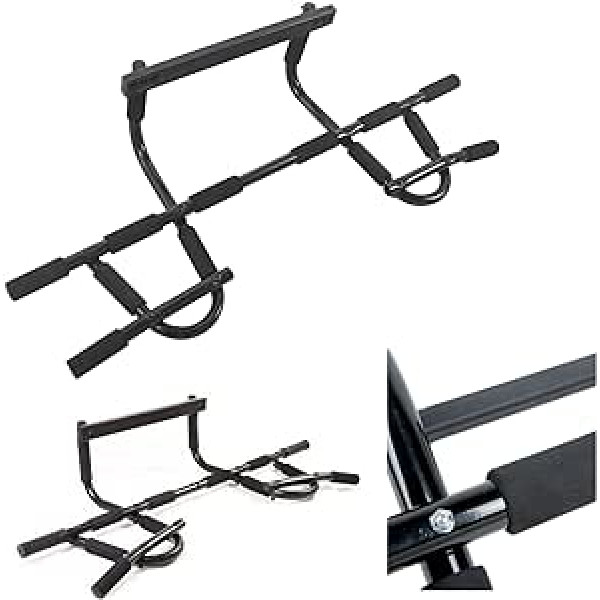 FFitnes FFitness Iron Gym Pull Up Bar, melns/pelēks, viens izmērs