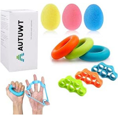 Premium Finger Trainer kāpšanas bumba roku treniņš Rokas trenažieru komplekts Rokas satvēriena trenažieris Stiprinātājs Pirkstu trenažieris Grip Balls Pirkstu stiepes silikons pirkstu un apakšdelmu stiprināšanai (9