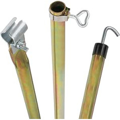 Telescopic Tent Pole Set, Steel Tent Pole, Porch Pole, Roof Support Bar, Roof Hook Bar, Storm Bar